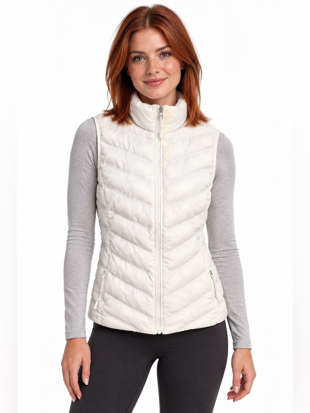 3/$25 32 Degrees Heat White Quilted Puffer Vest XS